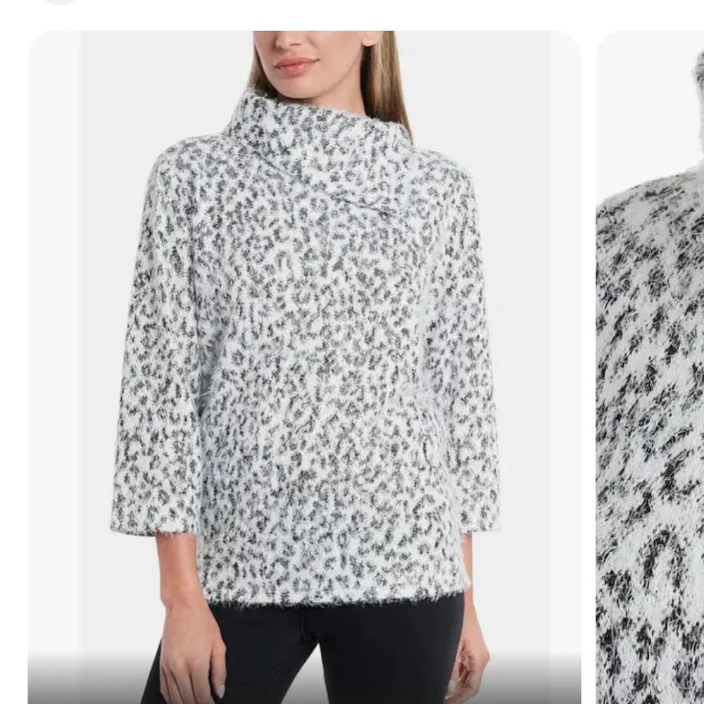 Vince Camuto fuzzy sweater sz S